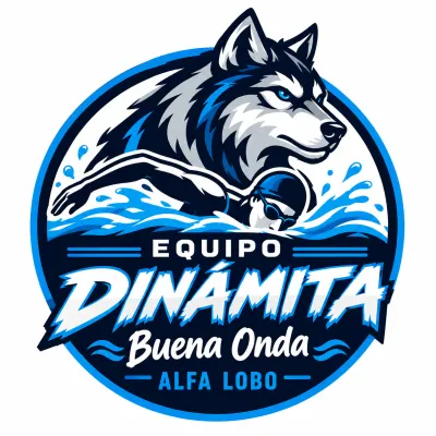 Logo Dinamina buena onda alfa lobo